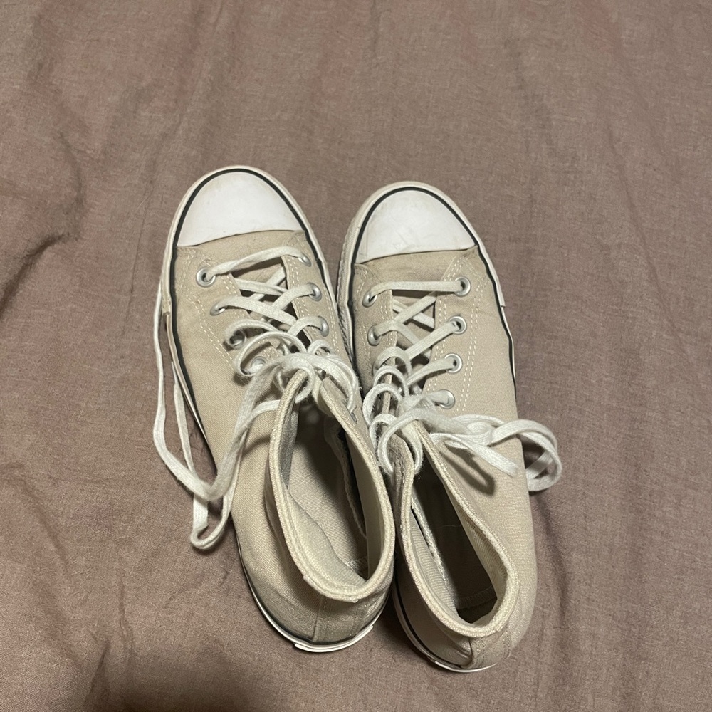 Converse Beige Canvas Sneakers